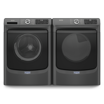 5.5 Cu. Ft. Front Load Washer & 7.3 Cu. Ft. Gas Dryer Volcano Black Pair